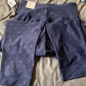 XL Tall navy blue with star high rise crop joggers